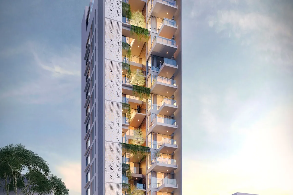 Rendu architectural avec éclairage et perspective physiquement précis par Seedream 5.0